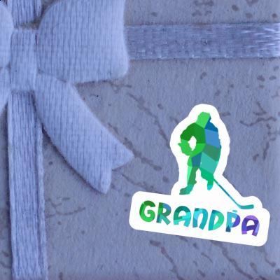 Joueur de hockey Autocollant Grandpa Gift package Image