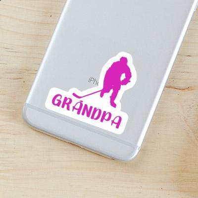 Autocollant Grandpa Joueuse de hockey Laptop Image