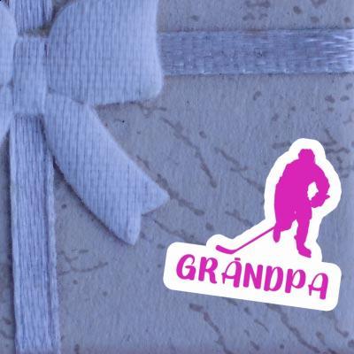 Sticker Hockey Player Grandpa Notebook Image