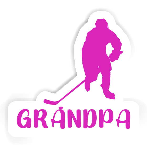 Autocollant Grandpa Joueuse de hockey Notebook Image