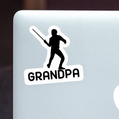 Fencer Sticker Grandpa Laptop Image