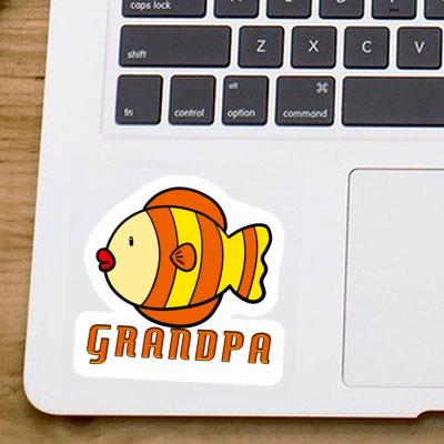 Grandpa Sticker Fish Notebook Image