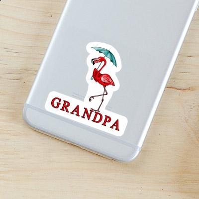 Sticker Grandpa Flamingo Image