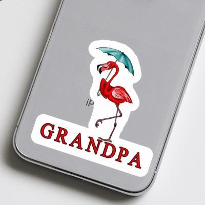 Grandpa Sticker Flamingo Gift package Image