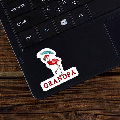 Grandpa Sticker Flamingo Laptop Image