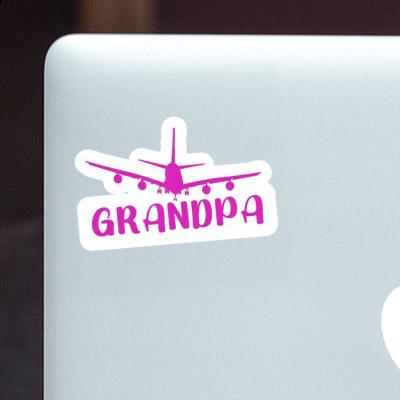 Sticker Airplane Grandpa Gift package Image