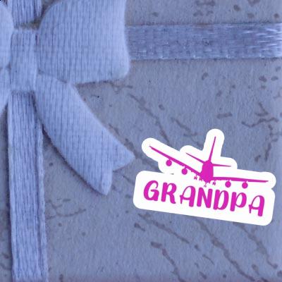 Sticker Airplane Grandpa Gift package Image