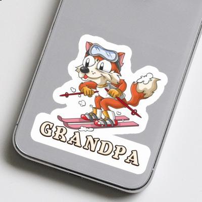 Autocollant Skieur Grandpa Gift package Image