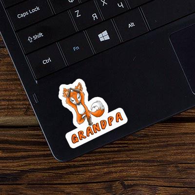 Sticker Grandpa Yoga Fox Gift package Image