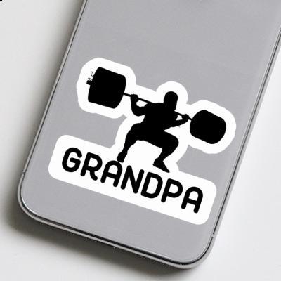 Sticker Weightlifter Grandpa Image