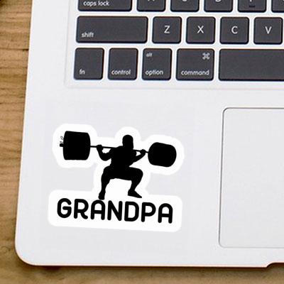 Sticker Weightlifter Grandpa Notebook Image