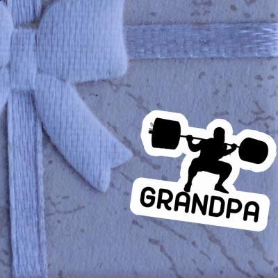 Sticker Weightlifter Grandpa Gift package Image