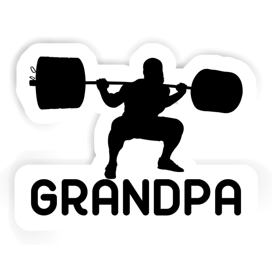 Sticker Weightlifter Grandpa Gift package Image