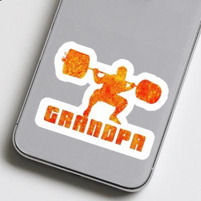 Sticker Gewichtheber Grandpa Gift package Image