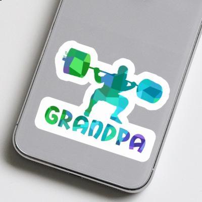 Weightlifter Sticker Grandpa Gift package Image