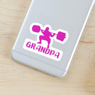 Weightlifter Sticker Grandpa Gift package Image