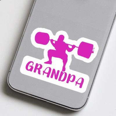 Weightlifter Sticker Grandpa Gift package Image