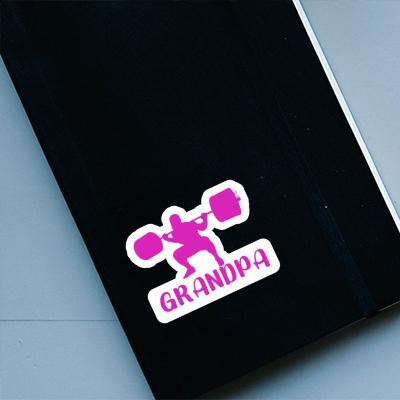 Weightlifter Sticker Grandpa Gift package Image