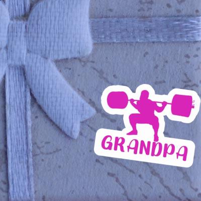 Weightlifter Sticker Grandpa Gift package Image