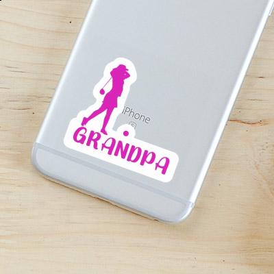 Autocollant Golfeuse Grandpa Laptop Image