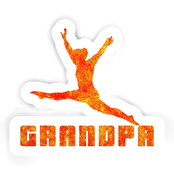 Sticker Grandpa Gymnast Image