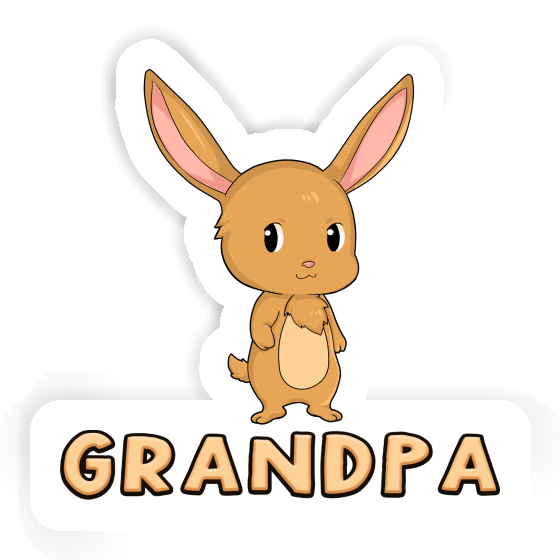 Grandpa Autocollant Lapin Laptop Image