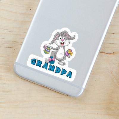 Grandpa Sticker Easter Bunny Laptop Image