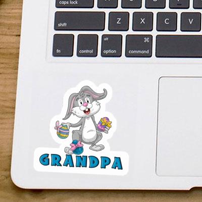 Sticker Osterhase Grandpa Notebook Image