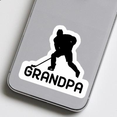 Sticker Eishockeyspieler Grandpa Laptop Image