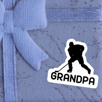 Grandpa Autocollant Joueur de hockey Notebook Image