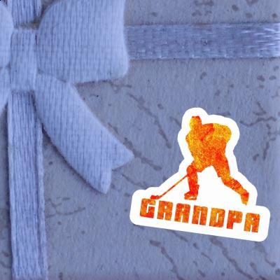 Grandpa Autocollant Joueur de hockey Gift package Image