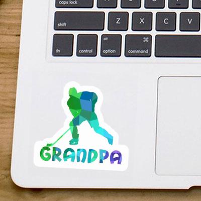 Grandpa Sticker Eishockeyspieler Notebook Image