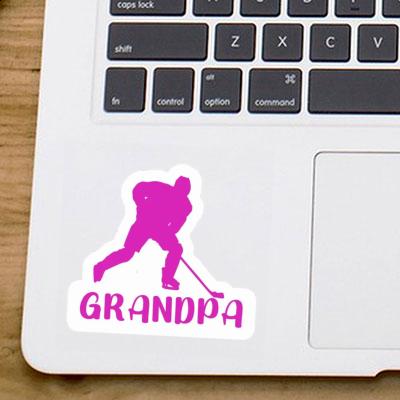 Grandpa Autocollant Joueuse de hockey Notebook Image