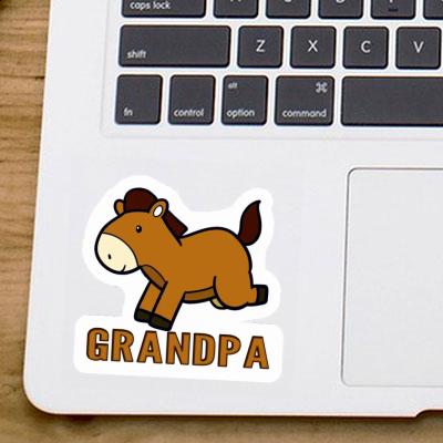 Sticker Grandpa Horse Notebook Image