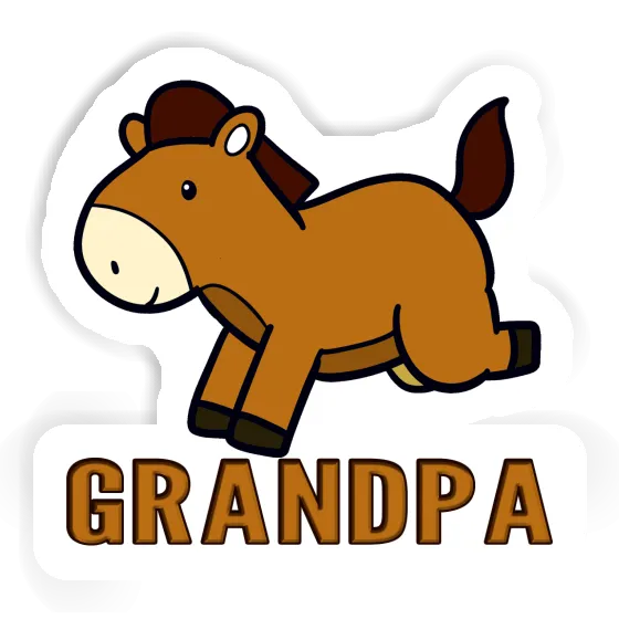 Sticker Pferd Grandpa Laptop Image