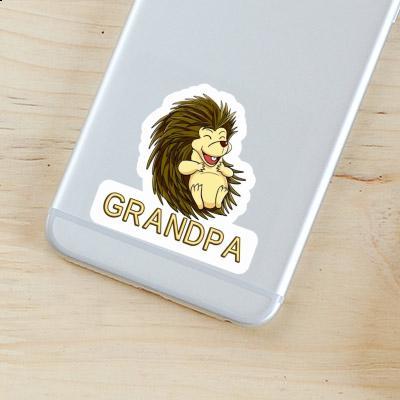 Sticker Hedgehog Grandpa Notebook Image