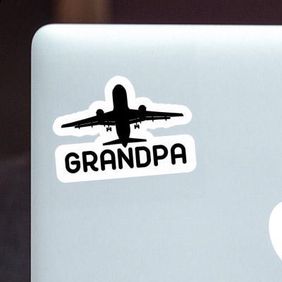 Grandpa Sticker Jumbo-Jet Notebook Image