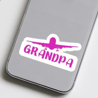 Autocollant Grandpa Avion Notebook Image