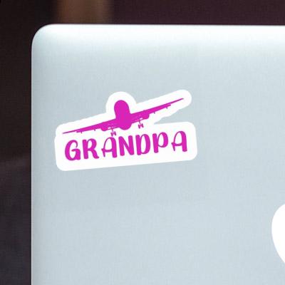 Autocollant Grandpa Avion Laptop Image