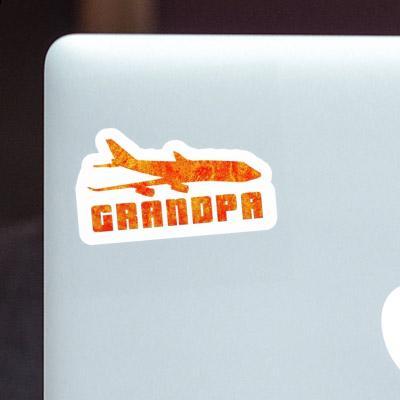 Grandpa Autocollant Jumbo-Jet Laptop Image