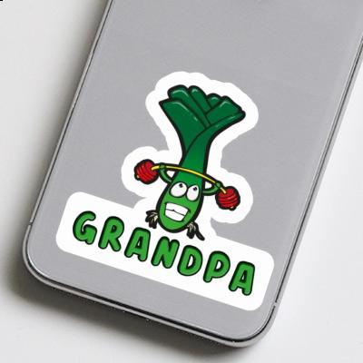 Sticker Weightlifter Grandpa Notebook Image