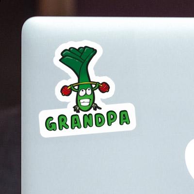 Sticker Weightlifter Grandpa Image