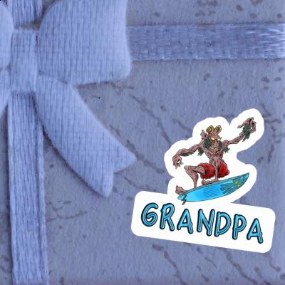 Grandpa Autocollant Surfeur Image