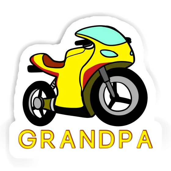 Autocollant Grandpa Motocyclette Laptop Image