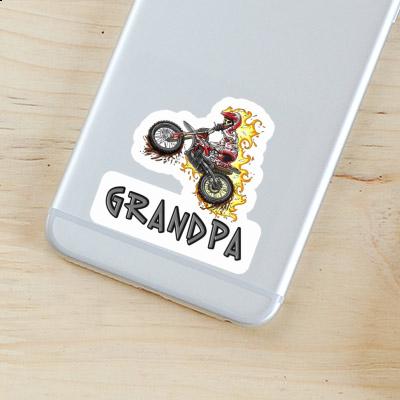 Motocrossiste Autocollant Grandpa Notebook Image