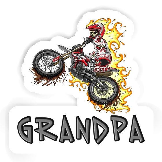 Motocrossiste Autocollant Grandpa Notebook Image