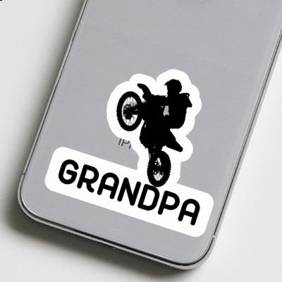 Motocross Jumper Sticker Grandpa Laptop Image