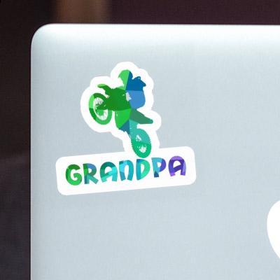 Autocollant Motocrossiste Grandpa Laptop Image