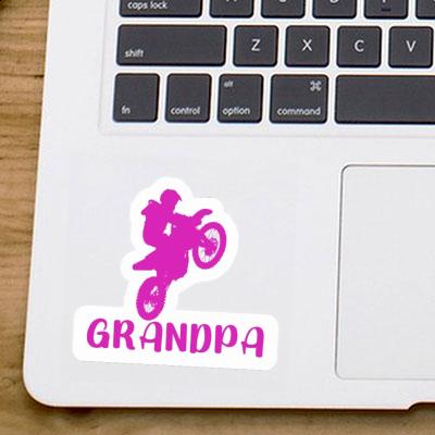 Autocollant Motocrossiste Grandpa Laptop Image