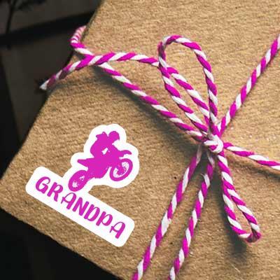 Aufkleber Motocross-Fahrer Grandpa Gift package Image